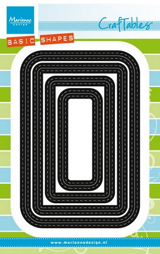 Craftables stencil basic stitch passepartout rectangle