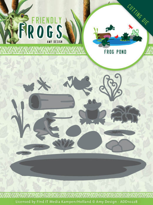 Dies - Amy Design - Friendly Frogs - Frog Pond