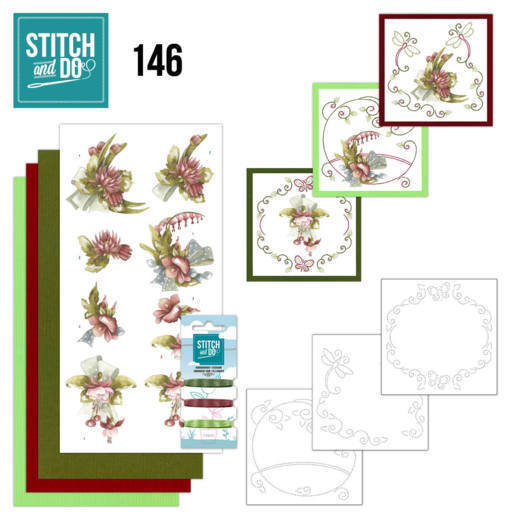 Stitch and Do 146 - Precious Marieke - Pretty Flowers - Red Flowers