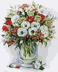 Bouquet with red berries 40x50cm