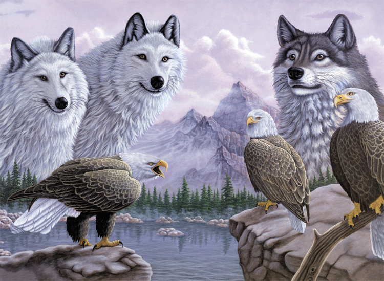 Painting by numbers WOLVES