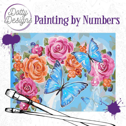Dotty Design Painting by Numbers - Butterflies