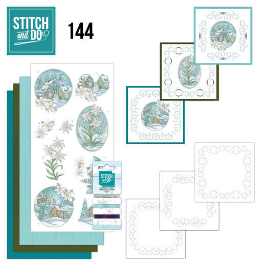 Stitch and Do 144 - Yvonne Creations - Wintertime - Edelweis ****Let op, zelfde patroon als 135****