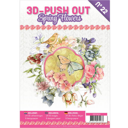 3D Push Out boek 22 - Spring Flowers