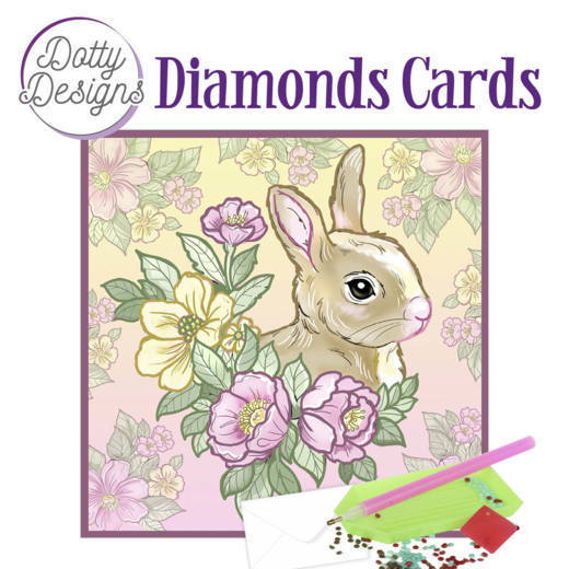 Dotty Designs Diamond Cards - Rabbit