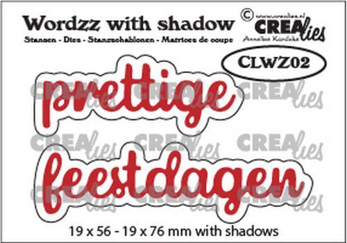 Crealies Wordzz with Shadow Prettige feestdagen (NL) CLWZ02 19x76 mm  (10-20)