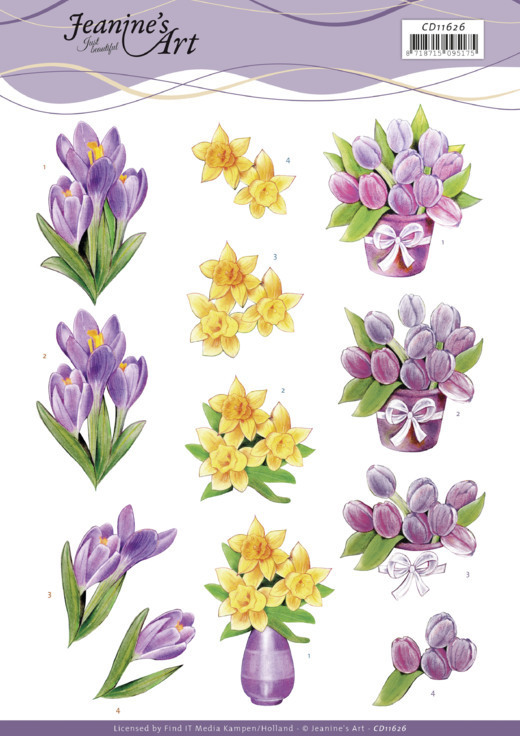 3D Cutting Sheet - Jeanine's Art - Spring Flowers