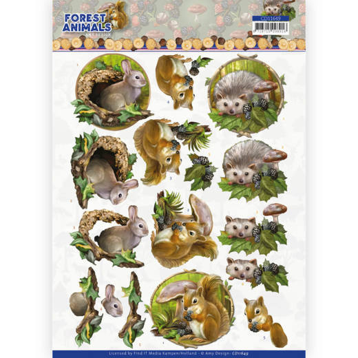 3D cutting sheet - Amy Design  Forest Animals - Rabbit