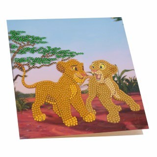 Crystal Card Kit® Disney Simba and Nala 18 x 18 cm