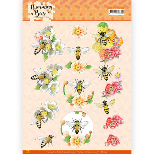 3D Cutting Sheet - Jeanine's Art - Humming Bees - Bee Queen