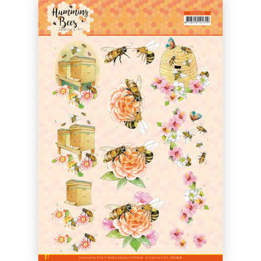 3D Cutting Sheet - Jeanine's Art - Humming Bees - Beehive