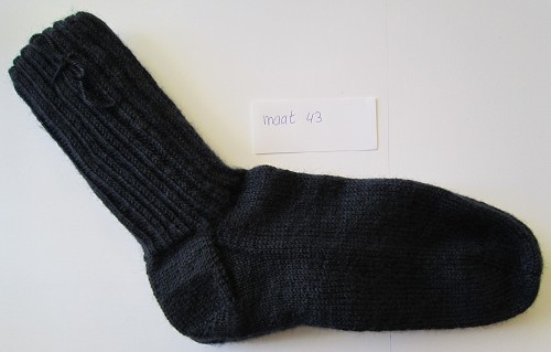 Handgebreide sokken maat 43 Donkerblauw