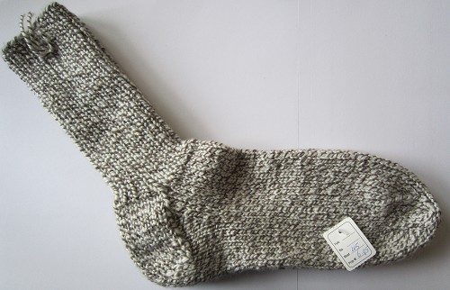 Handgebreide sokken maat 44 Bruin gemeleerd