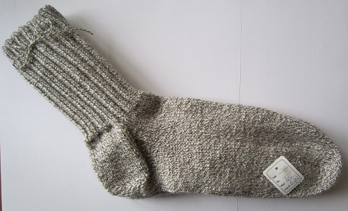 Handgebreide sokken maat 45 Bruin gemeleerd